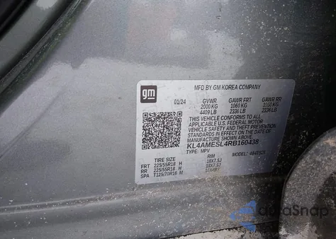 2024 Buick Encore Gx Sport Touring Awd from USA, damaged, VIN KL4AMESL4RB160438